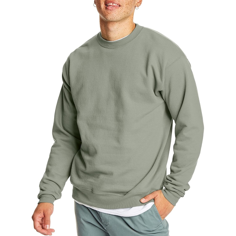 image:imageHanes Mens Sweatshirt EcoSmart Fleece Crewneck Sweatshirt Big amp Tall Available 1 or 2PackStonewashed Green