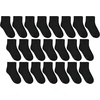 Hanes Boys’ Ankle Socks for Boys – Super Value 22-pack Quarter Socks – Lightweight Comfort – No Slip Fit Ez Sort(Black – 22 Pack)