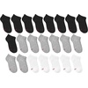 Hanes Boys’ Ankle Socks for Boys – Super Value 22-pack Quarter Socks – Lightweight Comfort – No Slip Fit Ez Sort(White/Gray/Black – 22 Pack)