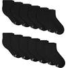 Hanes Boys’ No-show Socks Pack – 12-pack – Athletic Socks for Kids – Moisture-wicking, Cushioned Comfort(Black)