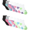 Hanes Girls’ Socks, Cool Comfort Moisture-wicking Socks, Ankle & No Show, Ez Sort, Multi Pack(White – Ankle  14 Pack)