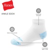Hanes Girls’ Socks, Cool Comfort Moisture-wicking Socks, Ankle & No Show, Ez Sort, Multi Pack(White – Ankle  14 Pack)