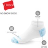 Hanes Girls’ Socks, Cool Comfort Moisture-wicking Socks, Ankle & No Show, Ez Sort, Multi Pack(White/Blue – No Show  12 Pack)