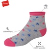 Hanes Girls’ Socks, Fashion Patterned Soft Socks, No Show, Ankle, and Crew, 12-pair Packs(Gray/Blue/Pink/Lavender – 12 Pack)