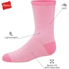 Hanes Girls’ Socks, Fashion Patterned Soft Socks, No Show, Ankle, and Crew, 12-pair Packs(Pink/Gray/Blue/Lavender)