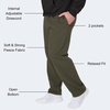 Hanes Men’s EcoSmart Sweatpants, Athletic Lounge Pants with Pockets, Open Hem Bottom, Fleece Pants(Fatigue Green)