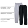 Hanes Men’s Ecosmart Best Sweatpants, Athletic Lounge Pants with C”ed Cuffs(Black/Light Steel – 2 Pack)
