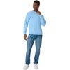 Hanes Men’s Sweatshirt, EcoSmart Fleece Crewneck Sweatshirt, Big & Tall Available, 1 or 2-Pack(Light Blue)