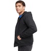 Hanes Men’s Zip-up Hoodie, Ecosmart Fleece Full-zip Hoodie for Men, Hooded Sweatshirt(Black)