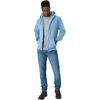 Hanes Men’s Zip-up Hoodie, Ecosmart Fleece Full-zip Hoodie for Men, Hooded Sweatshirt(Light Blue)