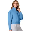 Hanes Women’s EcoSmart Fleece Sweatshirt for Women, Soft Midweight – Full-Zip Hoodie, Sweatshirt, or 1/4 Zip(Denim Blue)