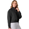 Hanes Women’s EcoSmart Fleece Sweatshirt for Women, Soft Midweight – Full-Zip Hoodie, Sweatshirt, or 1/4 Zip(Ebony)