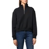 Hanes Women’s EcoSmart Fleece Sweatshirt for Women, Soft Midweight – Full-Zip Hoodie, Sweatshirt, or 1/4 Zip(Ebony)