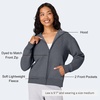 Hanes Women’s EcoSmart Fleece Sweatshirt for Women, Soft Midweight – Full-Zip Hoodie, Sweatshirt, or 1/4 Zip(Slate Heather)