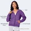 Hanes Women’s EcoSmart Fleece Sweatshirt for Women, Soft Midweight – Full-Zip Hoodie, Sweatshirt, or 1/4 Zip(Violet Splendor Heather)