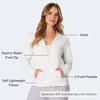 Hanes Women’s EcoSmart Fleece Sweatshirt for Women, Soft Midweight – Full-Zip Hoodie, Sweatshirt, or 1/4 Zip(White)