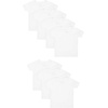 Hanes boys White T Shirts Pack, 7-pack, Toddler Boys Cotton T Shirts, Soft & Breathable Kids Clothes, Crewneck Tees(White)