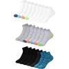 Hanes Boys’ Ankle Socks for Boys – Super Value 22-pack Quarter Socks – Lightweight Comfort – No Slip Fit Ez Sort(White/Gray/Black/Blue – 22 Pack)