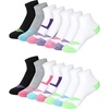 Hanes Girls’ Socks, Cool Comfort Moisture-wicking Socks, Ankle & No Show, Ez Sort, Multi Pack(White – Ankle  14 Pack)
