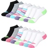 Hanes Girls’ Socks, Cool Comfort Moisture-wicking Socks, Ankle & No Show, Ez Sort, Multi Pack(White – No Show  14 Pack)