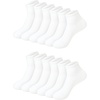Hanes Girls’ White Crew, Ankle & No Show Socks Pack, Cushioned Socks, Uniform Socks for Girls, 12-pairs(White)