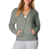 Hanes Women’s EcoSmart Fleece Sweatshirt for Women, Soft Midweight – Full-Zip Hoodie, Sweatshirt, or 1/4 Zip(Stonewashed Green)