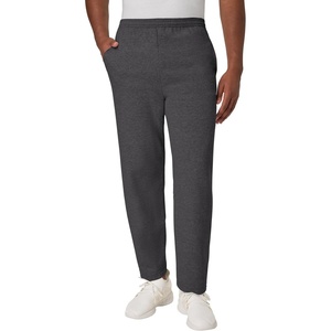 Hanes Men’s EcoSmart Sweatpants, Athletic Lounge Pants with Pockets, Open Hem Bottom, Fleece Pants(Smoke Gray)