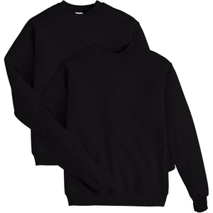 Hanes Men’s Sweatshirt, EcoSmart Fleece Crewneck Sweatshirt, Big & Tall Available, 1 or 2-Pack(Black – 2 Pack)