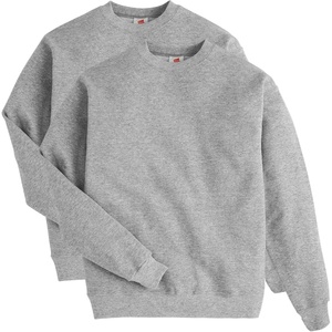 Hanes Men’s Sweatshirt, EcoSmart Fleece Crewneck Sweatshirt, Big & Tall Available, 1 or 2-Pack(Light Steel – 2 Pack)