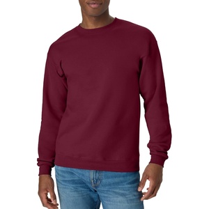 Hanes Men’s Sweatshirt, EcoSmart Fleece Crewneck Sweatshirt, Big & Tall Available, 1 or 2-Pack(Maroon)