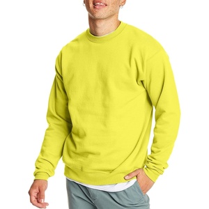 Hanes Men’s Sweatshirt, EcoSmart Fleece Crewneck Sweatshirt, Big & Tall Available, 1 or 2-Pack(Safety Green – 1 Pack)