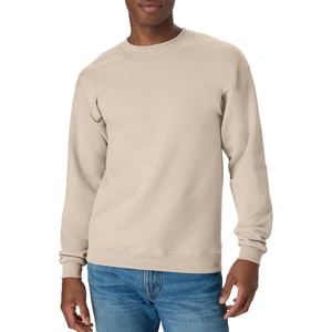Hanes Men’s Sweatshirt, EcoSmart Fleece Crewneck Sweatshirt, Big & Tall Available, 1 or 2-Pack(Sand)