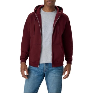 Hanes Men’s Zip-up Hoodie, Ecosmart Fleece Full-zip Hoodie for Men, Hooded Sweatshirt(Maroon)