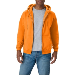 Hanes Men’s Zip-up Hoodie, Ecosmart Fleece Full-zip Hoodie for Men, Hooded Sweatshirt(Safety Orange)