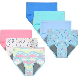 Hanes Toddler Girls’ Potty Trainer Brief, Moisture-Wicking Panty, Odor Protection Potty Trainer Underwear, 6-Pack(Blue/Teal – Light Leaks – 7 Pack)