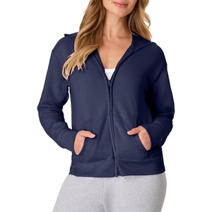 Hanes Women’s EcoSmart Fleece Sweatshirt for Women, Soft Midweight – Full-Zip Hoodie, Sweatshirt, or 1/4 Zip(Navy)