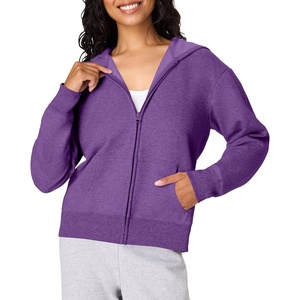 Hanes Women’s EcoSmart Fleece Sweatshirt for Women, Soft Midweight – Full-Zip Hoodie, Sweatshirt, or 1/4 Zip(Violet Splendor Heather)