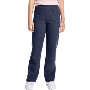 Hanes Women’s Sweatpants – EcoSmart Fleece Joggers – Open-Bottom Pocketless Pull-On Lounge Pants – Reg. & Petite Sizes(Navy Heather)