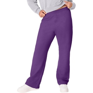 Hanes Women’s Sweatpants – EcoSmart Fleece Joggers – Open-Bottom Pocketless Pull-On Lounge Pants – Reg. & Petite Sizes(Violet Splendor Heather)