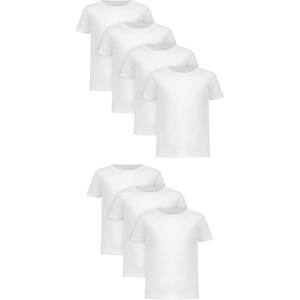 Hanes boys White T Shirts Pack, 7-pack, Toddler Boys Cotton T Shirts, Soft & Breathable Kids Clothes, Crewneck Tees(White)
