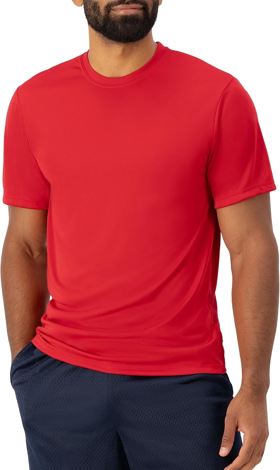 image:imageHanes Mens Cool Dri Performance TShirt MoistureWicking Short Sleeve Tee 40 UPF Protection 2 Or 5 PackBlackNavyGreyRoyalRed 5 Pack