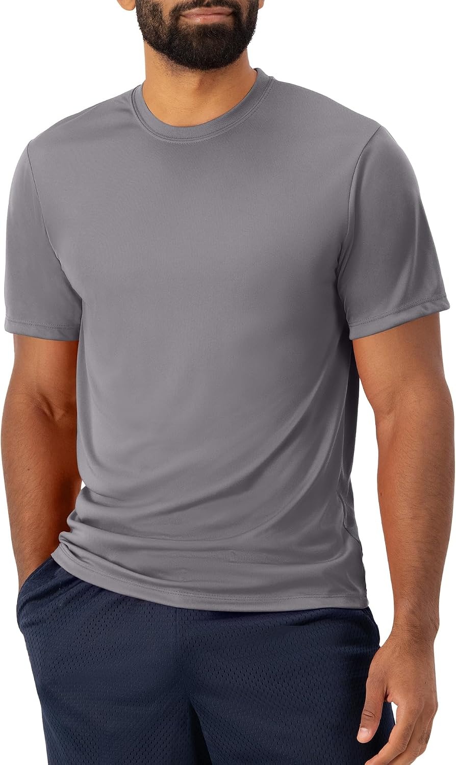 image:imageHanes Mens Cool Dri Performance TShirt MoistureWicking Short Sleeve Tee 40 UPF Protection 2 Or 5 PackBlackWhiteNavyGreyRoyal 5 Pack