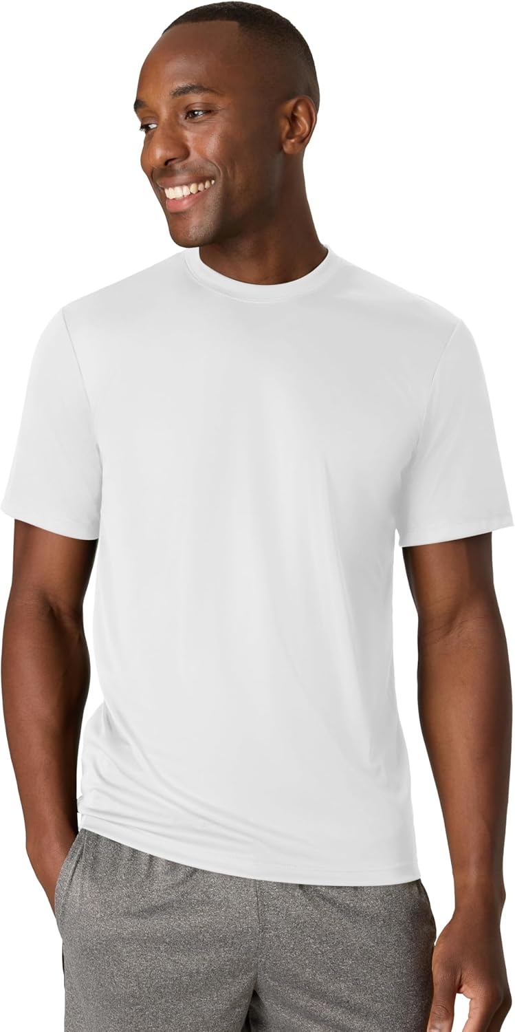 image:imageHanes Mens Cool Dri Performance TShirt MoistureWicking Short Sleeve Tee 40 UPF Protection 2 Or 5 PackDeep Red Deep Royal Light Blue Deep Forest White