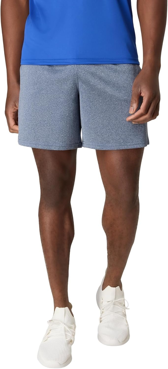 image:imageHanes Mens Shorts Cool Dri 7 Color Blocked Short Moisture Wicking UPF 40 Mens Athletic ShortsDeep ForestNavy HeatherGraphiteBlackCharcoal