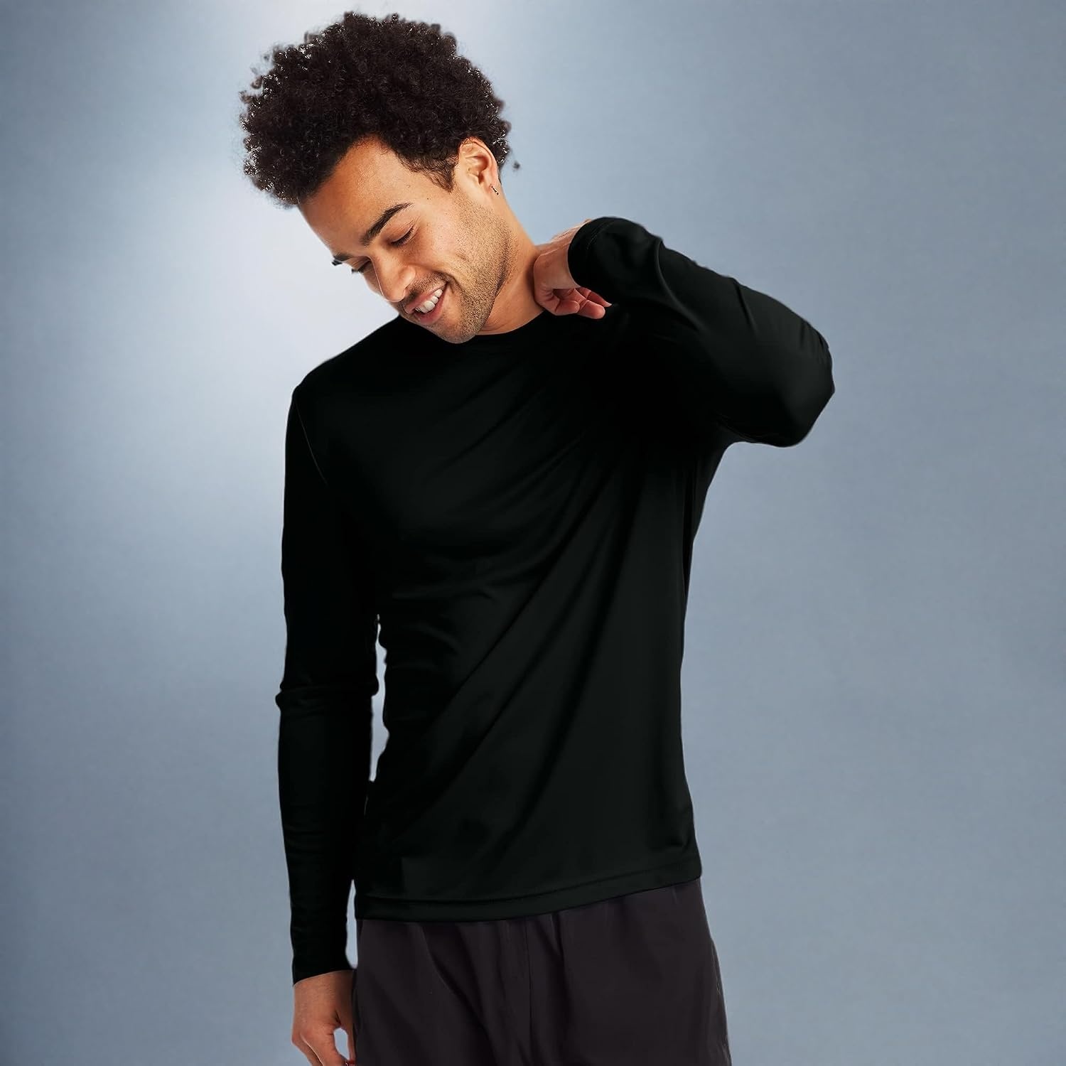 image:imageHanes Sport Mens LongSleeve TShirt Pack Cool DRI MoistureWicking Performance TShirts Performance Tee 2PackBlack 2 Pack
