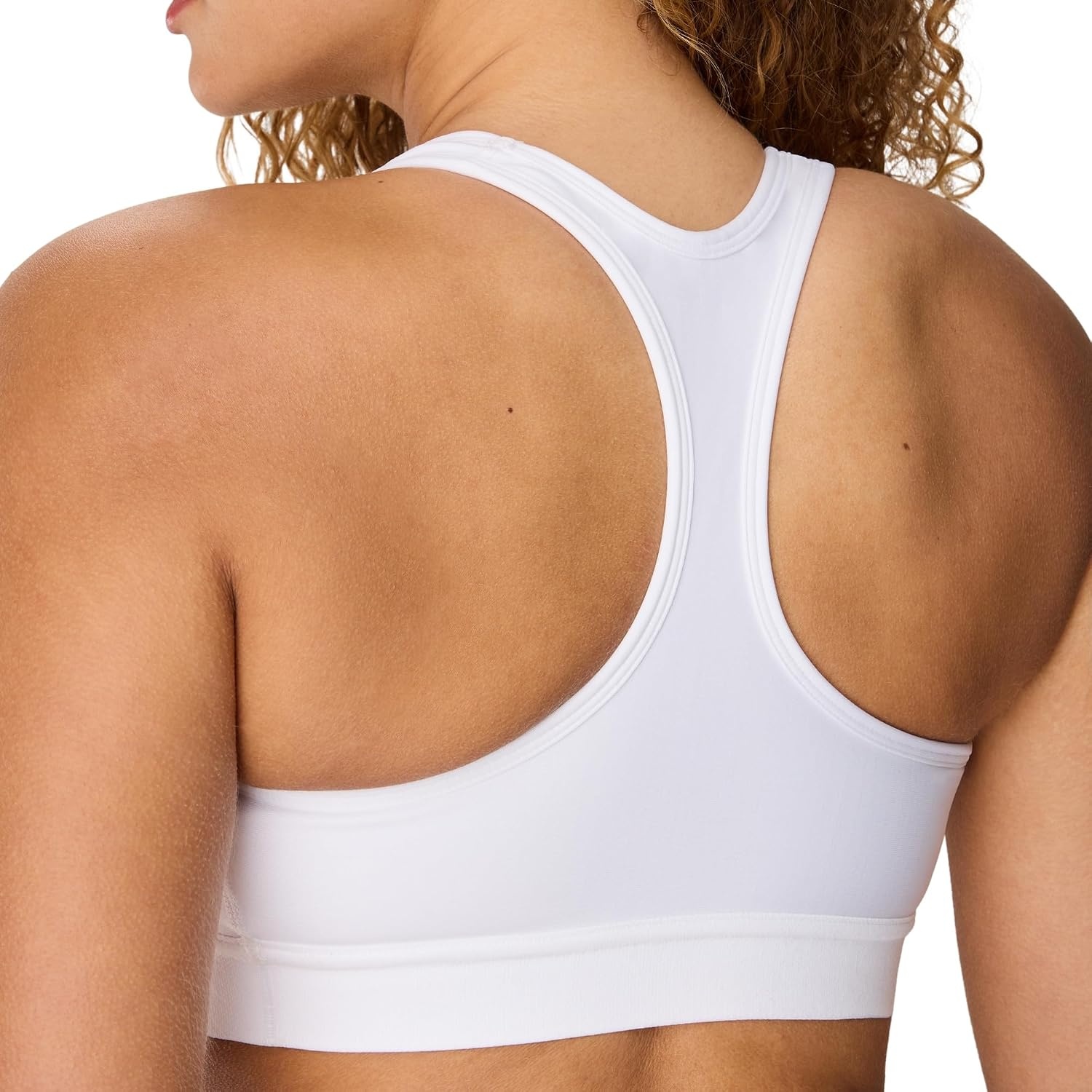 image:imageHanes Womens Sport Compression Racerback SportsBraBlackWhite 2 Pack
