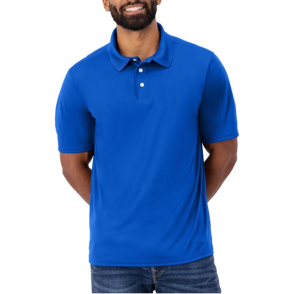 image:imageHanes Mens Cool DRI Polo Shirt QuickDrying Performance Polo for Men UPF ProtectionDeep Royal