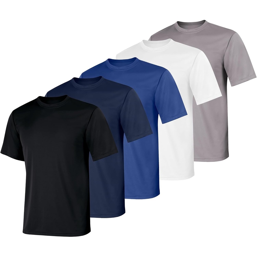 image:imageHanes Mens Cool Dri Performance TShirt MoistureWicking Short Sleeve Tee 40 UPF Protection 2 Or 5 PackBlackWhiteNavyGreyRoyal 5 Pack