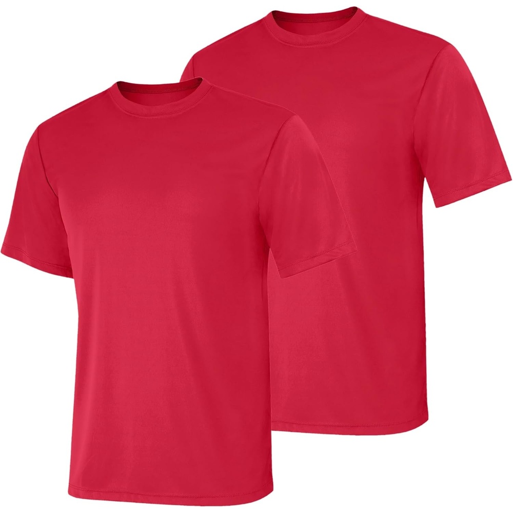 image:imageHanes Mens Cool Dri Performance TShirt MoistureWicking Short Sleeve Tee 40 UPF Protection 2 Or 5 PackDeep Red 2 Pack