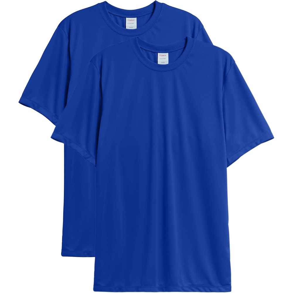 image:imageHanes Mens Cool Dri Performance TShirt MoistureWicking Short Sleeve Tee 40 UPF Protection 2 Or 5 PackDeep Royal 2 Pack